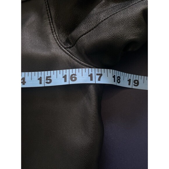VTG i.e. Womens Y2K 90s Retro Black 100% Leather Jacket PS - Picture 10 of 13